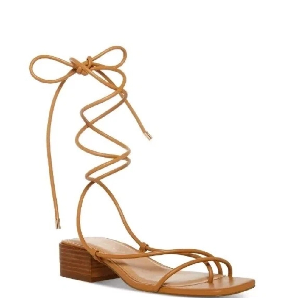 Madden Girl Tan Gladiator Sandals with Block Heel